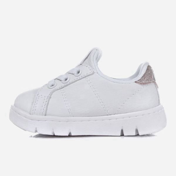 Sapatos De Estilo De Vida Fila Menina Branco/Rosa - Fila Court Flex Td Outlet Portugal,GVDE-32486